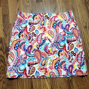 Talbots Pink Paisley sz 14 Midi skirt